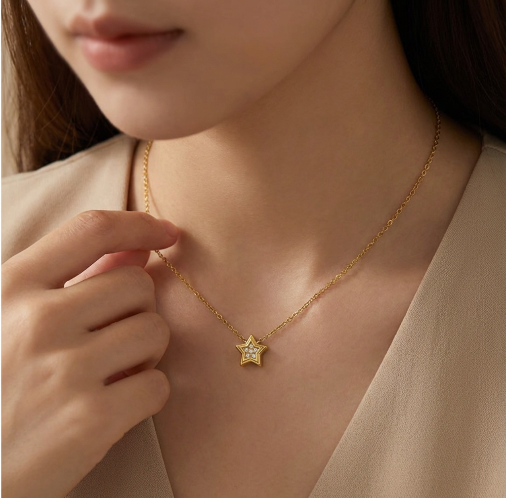 Collier Étoile Scintillante