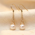 Boucles Perles Filigrane Dorées
