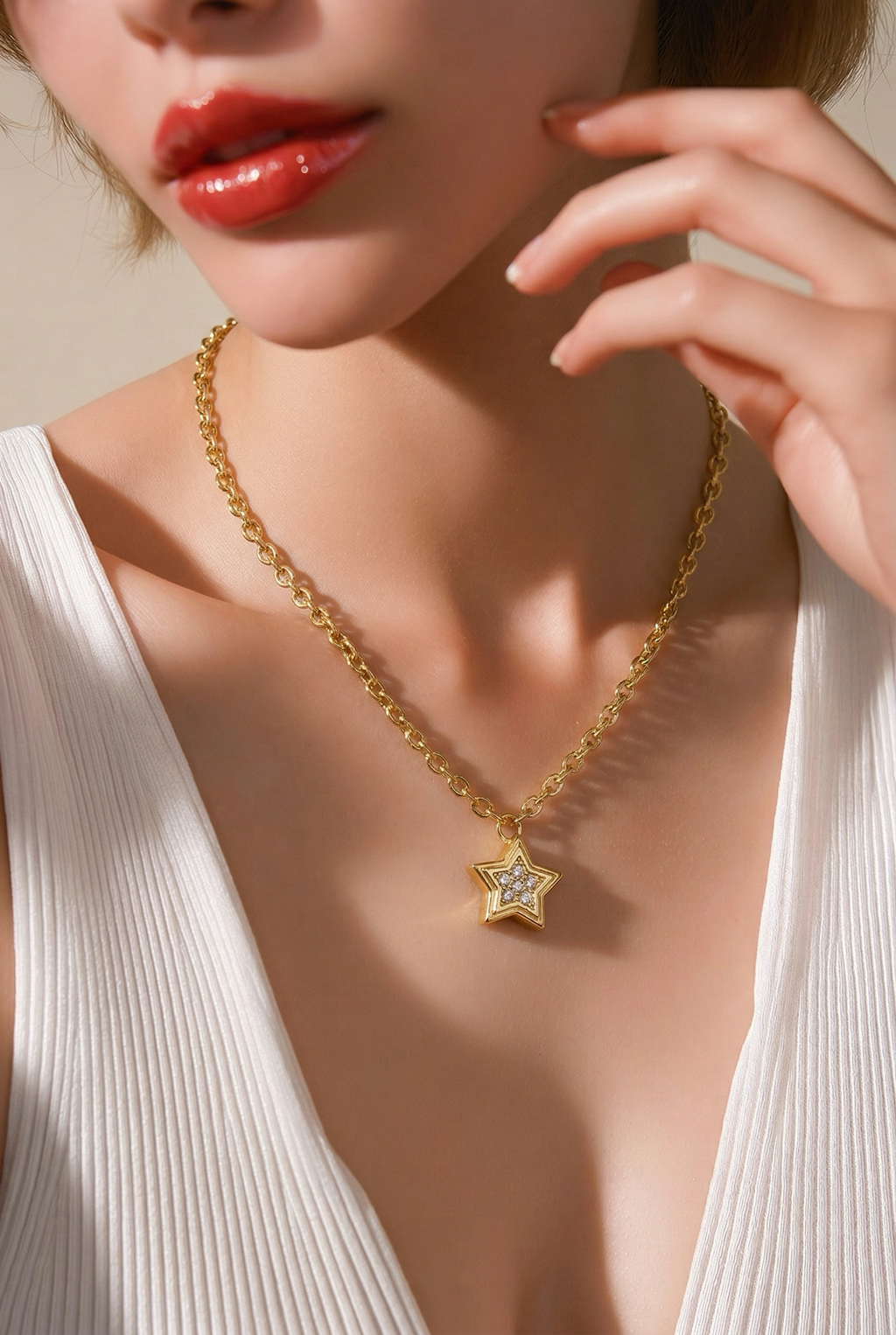Collier Étoile Scintillante