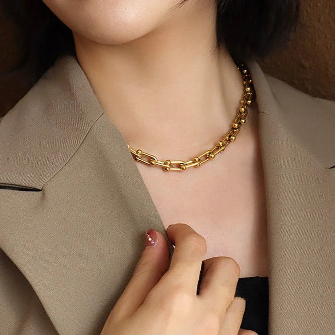 Collier chaîne doré