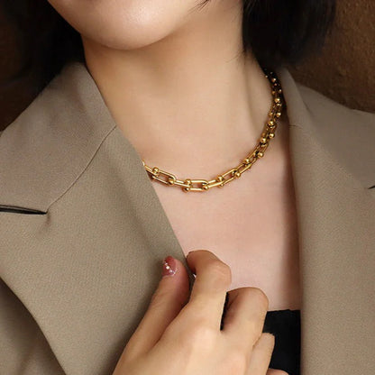 Collier chaîne doré