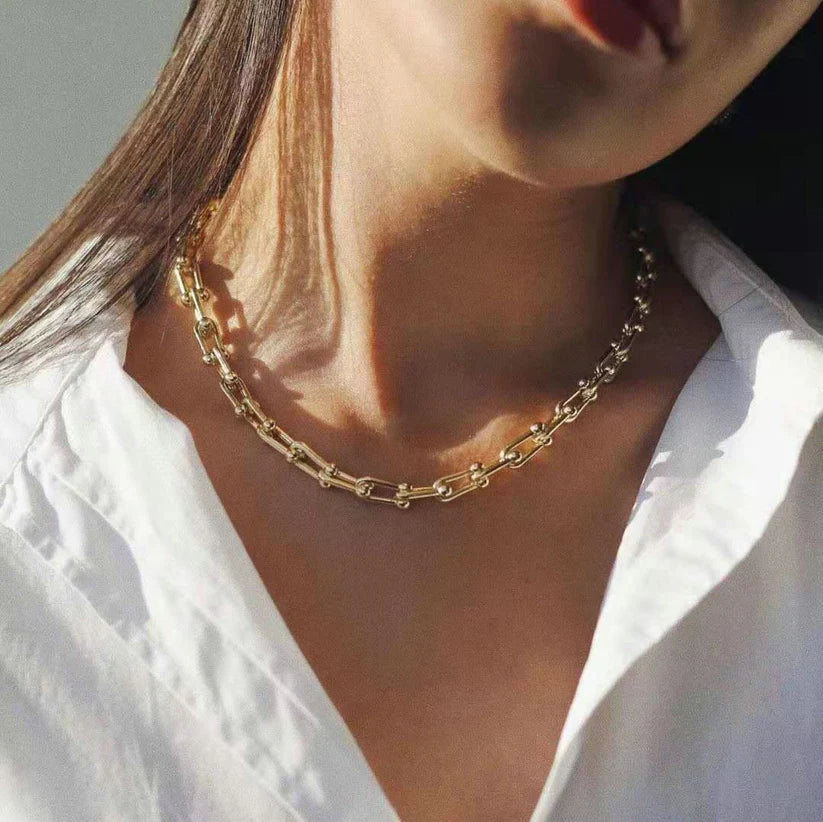Collier chaîne doré