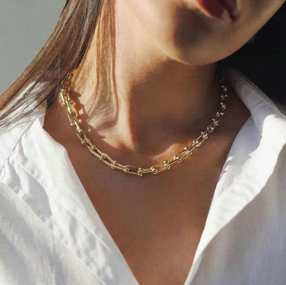 Collier chaîne doré