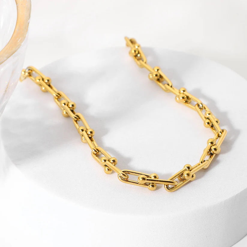 Collier chaîne doré