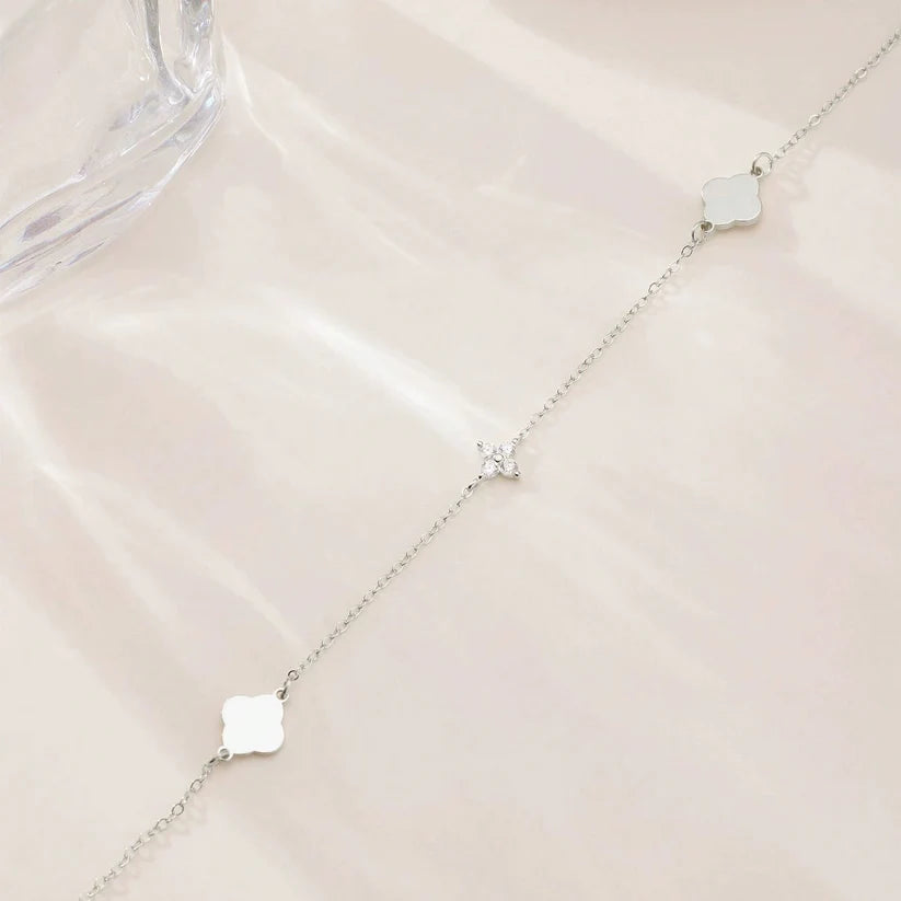 Collier Trèfle & Cristaux