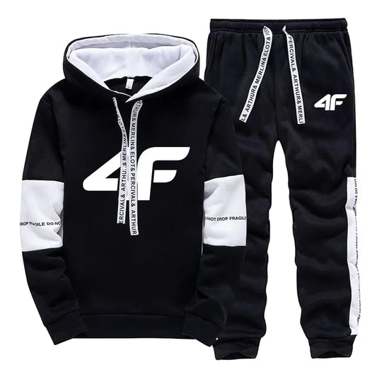 Men's Patchwork Tracksuit Set – Soft Casual Sportswear