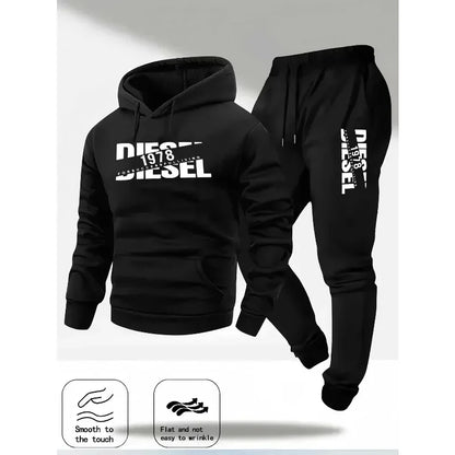 Men's Hooded Tracksuit Set – Casual Autumn Jogger Outfit