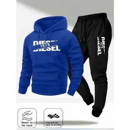 Men's Hooded Tracksuit Set – Casual Autumn Jogger Outfit