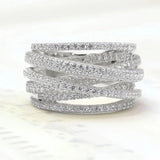 Bague Croisée Multi-couches de Luxe