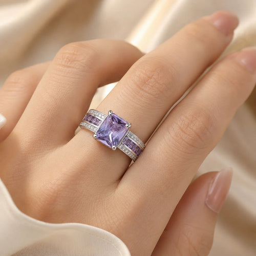 Bague Améthyste Argentée