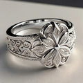 Bague fleur zirconium