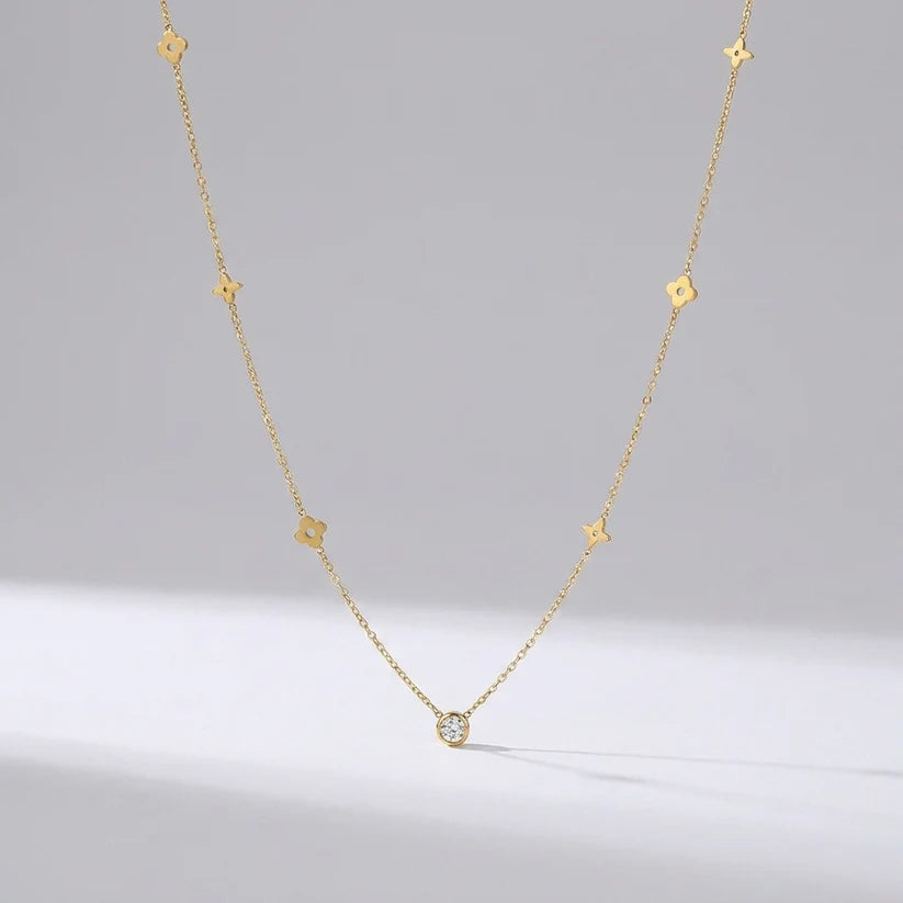 Collier trèfle délicat