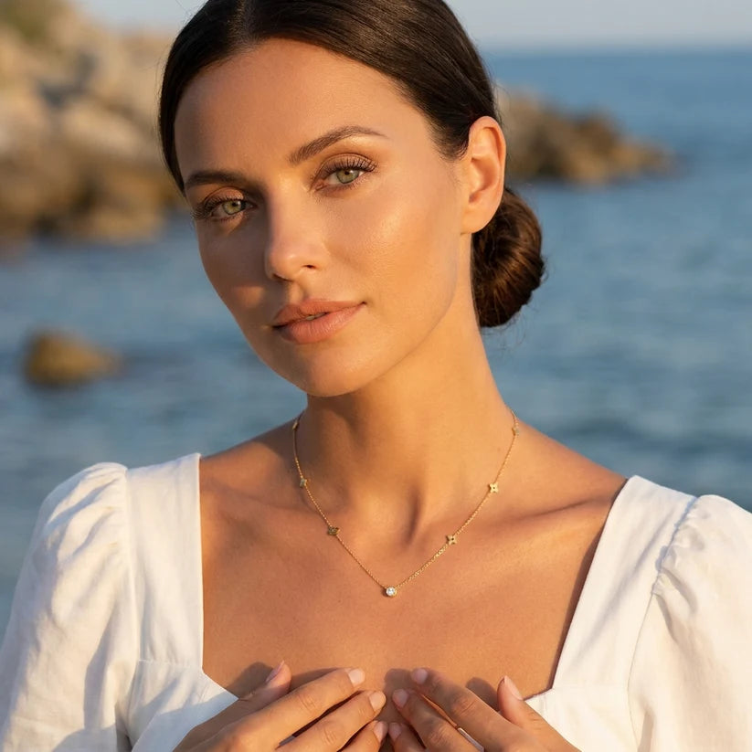 Collier trèfle délicat