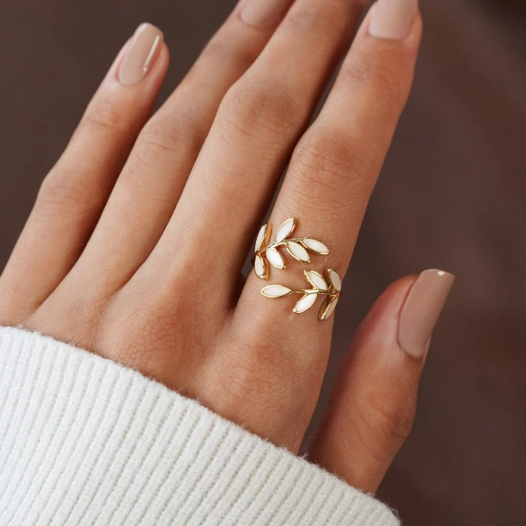Bague Feuille Dorée